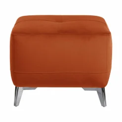 Repose-Pieds>Camif Repose pieds velours Cheverny - Rouille