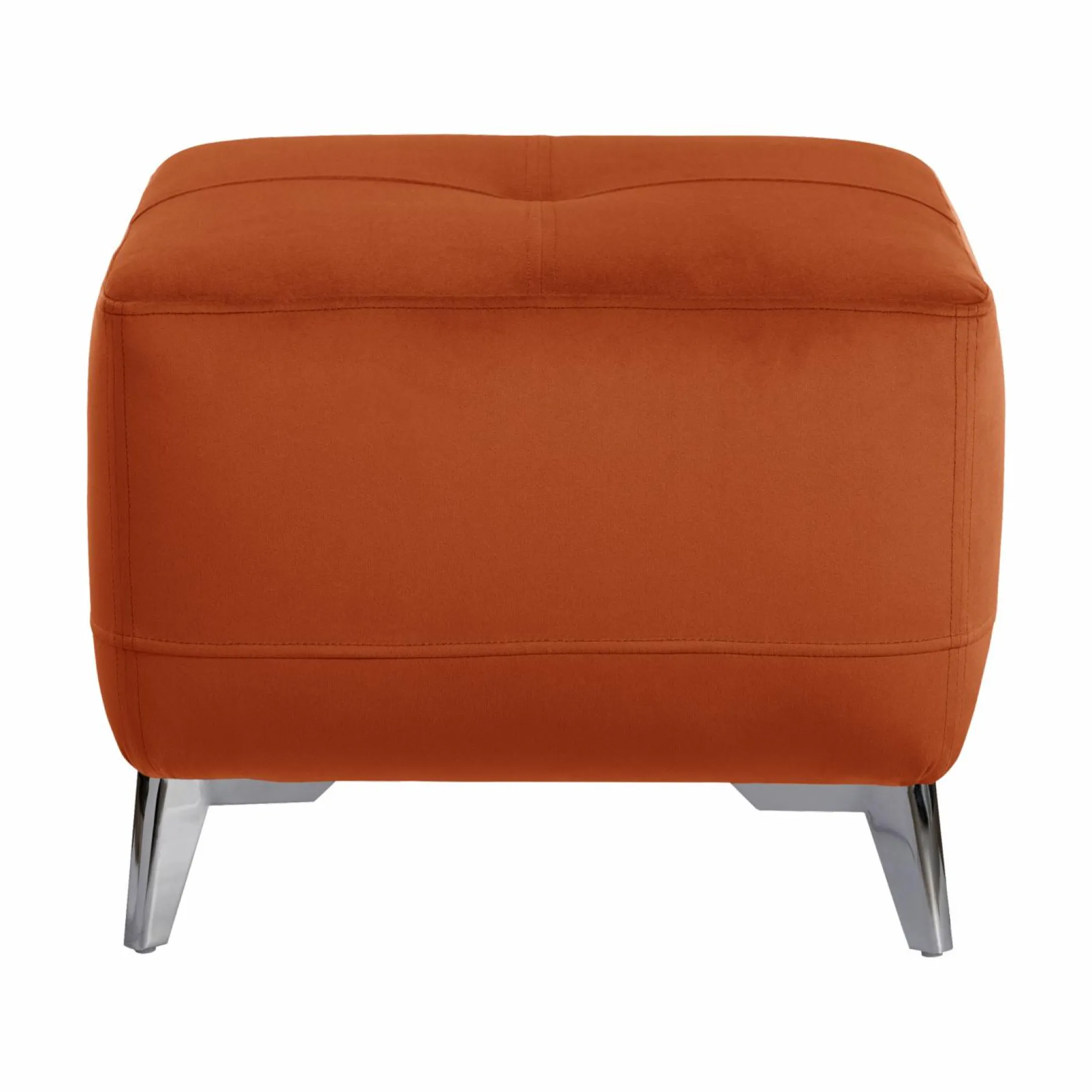 Repose-Pieds>Camif Repose pieds velours Cheverny - Rouille