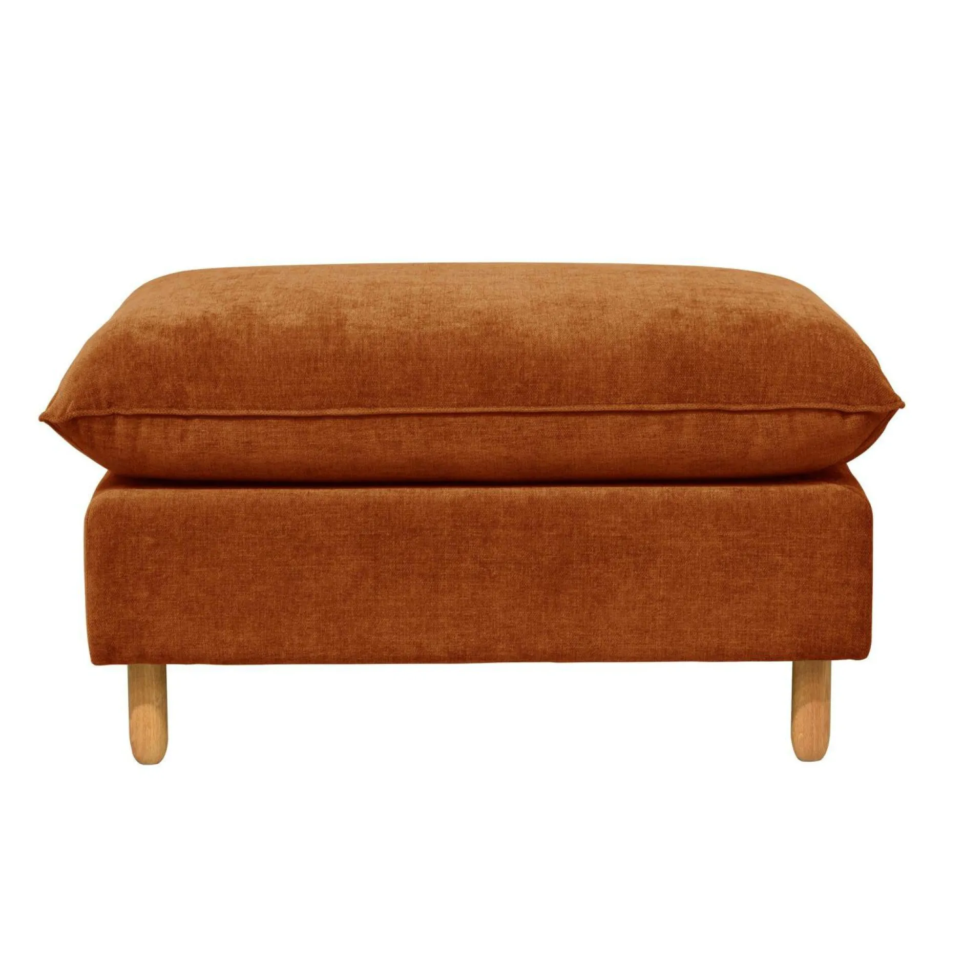 Repose-Pieds>Camif Repose-pieds tissu chenillé Portimo - Ocre