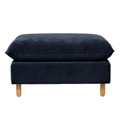 Repose-Pieds>Camif Repose-pieds tissu chenillé Portimo - Marine