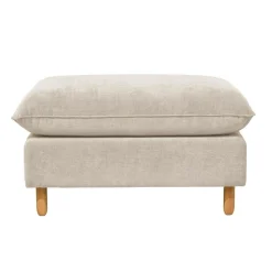 Repose-Pieds>Camif Repose-pieds tissu chenillé Portimo - Ecru