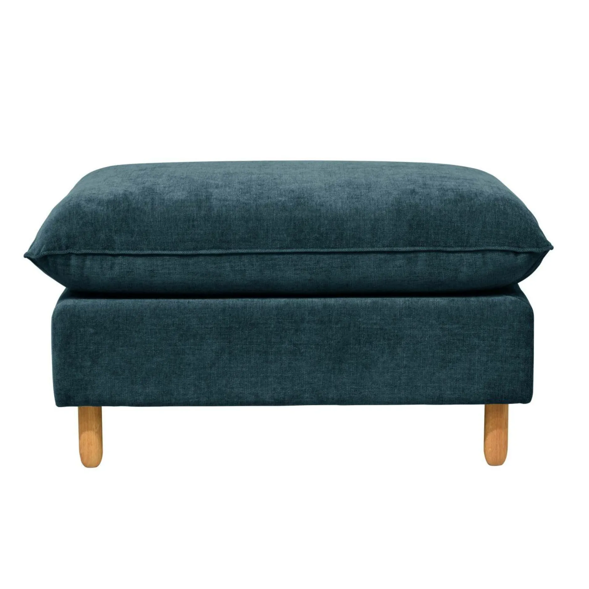 Repose-Pieds>Camif Repose-pieds tissu chenillé Portimo - Bleu