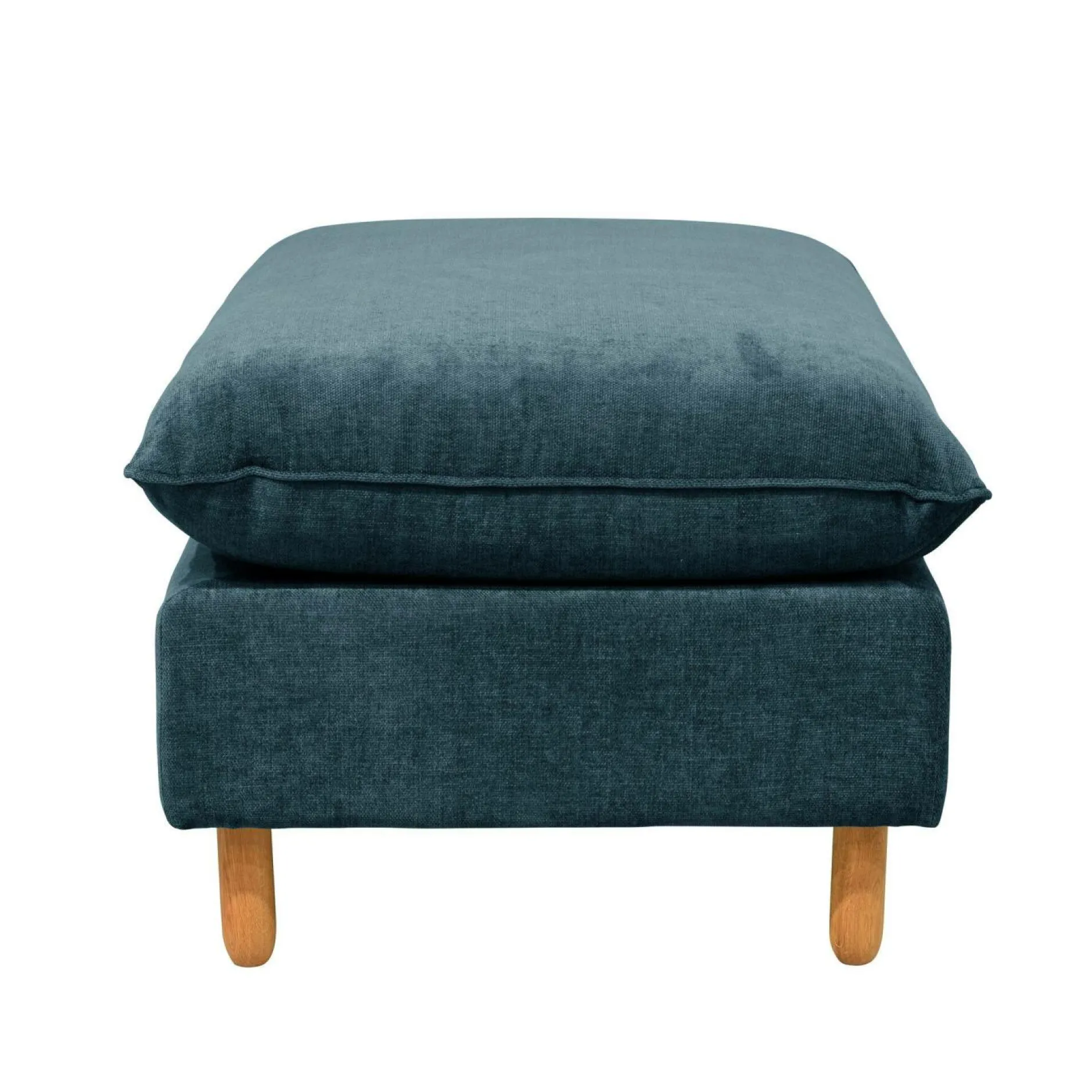 Repose-Pieds>Camif Repose-pieds tissu chenillé Portimo - Bleu