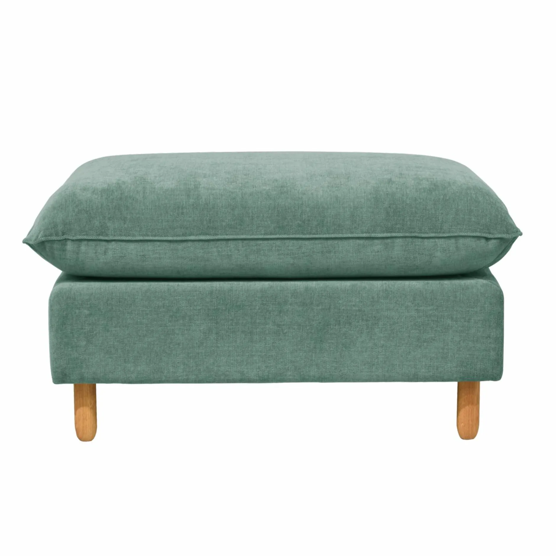 Repose-Pieds>Camif Repose-pieds tissu chenillé Portimo - Vert de gris