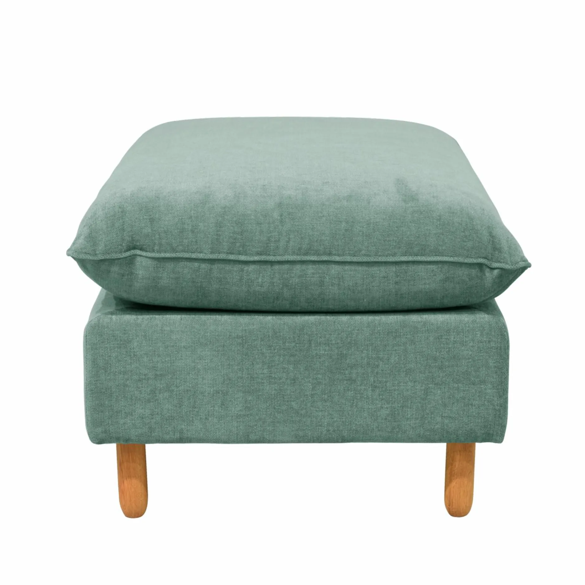 Repose-Pieds>Camif Repose-pieds tissu chenillé Portimo - Vert de gris