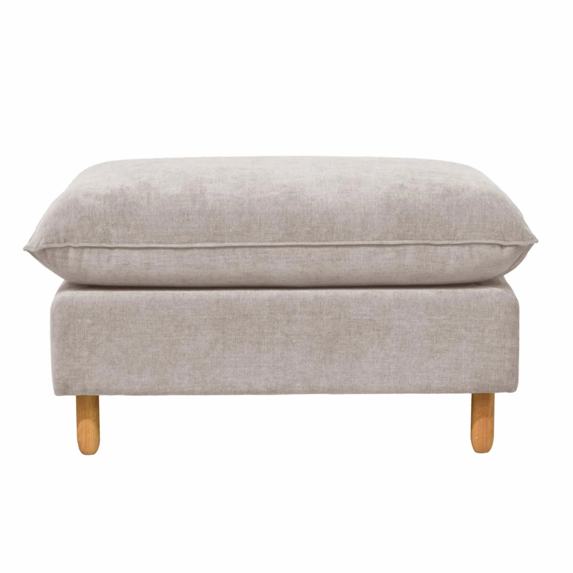 Repose-Pieds>Camif Repose-pieds tissu chenillé Portimo - Gris Clair