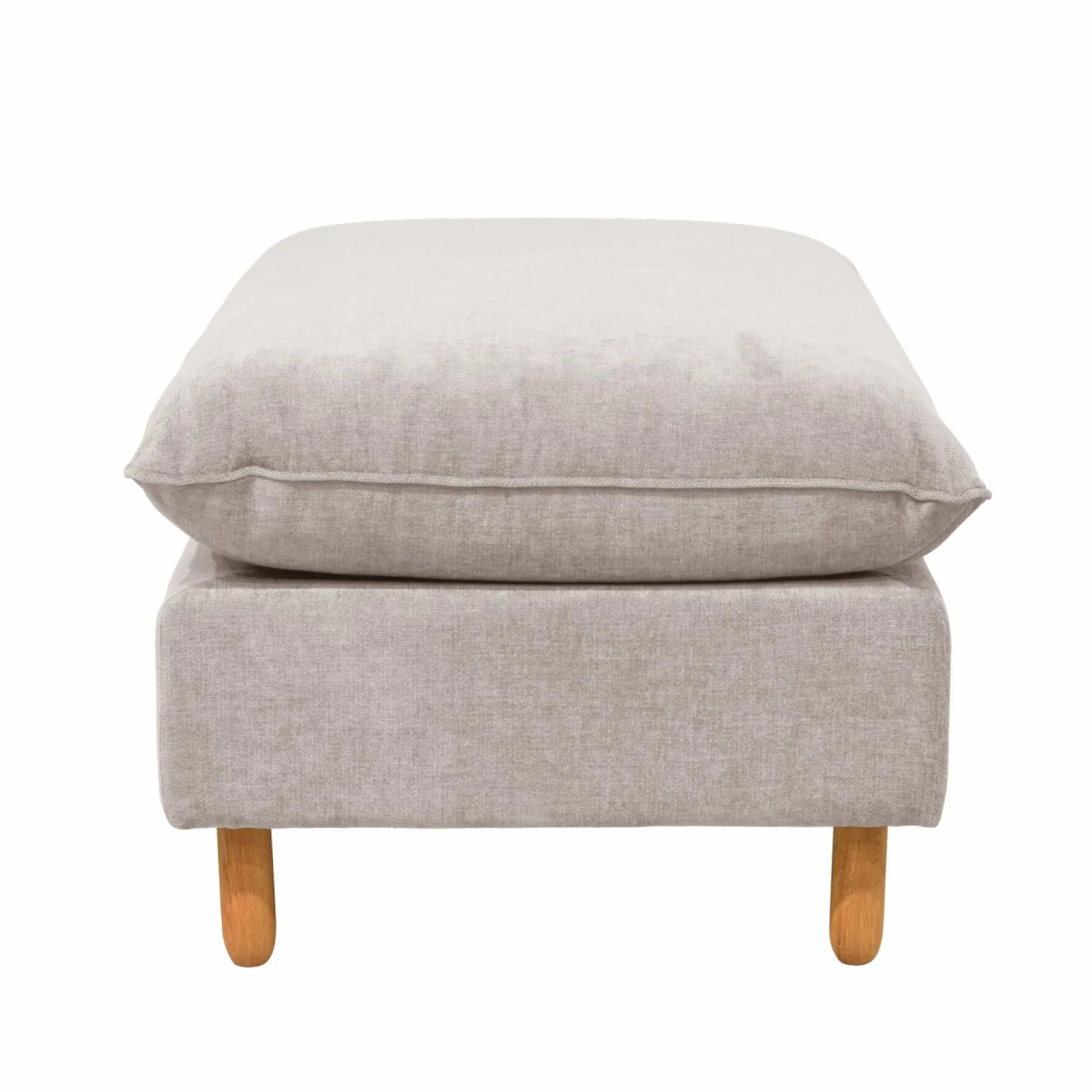 Repose-Pieds>Camif Repose-pieds tissu chenillé Portimo - Gris Clair