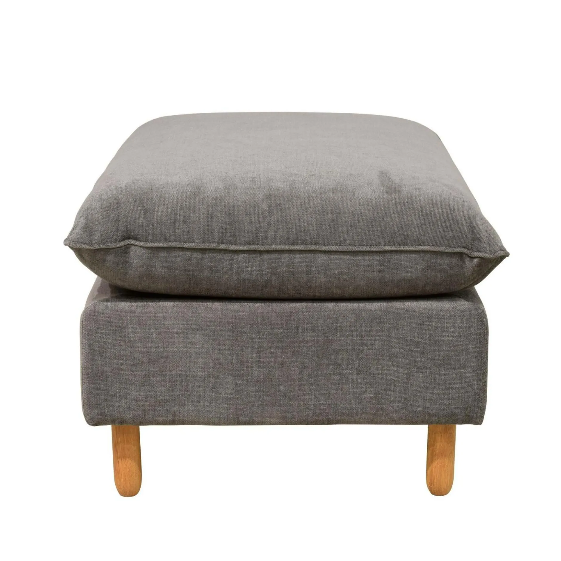 Repose-Pieds>Camif Repose-pieds tissu chenillé Portimo - Gris Foncé