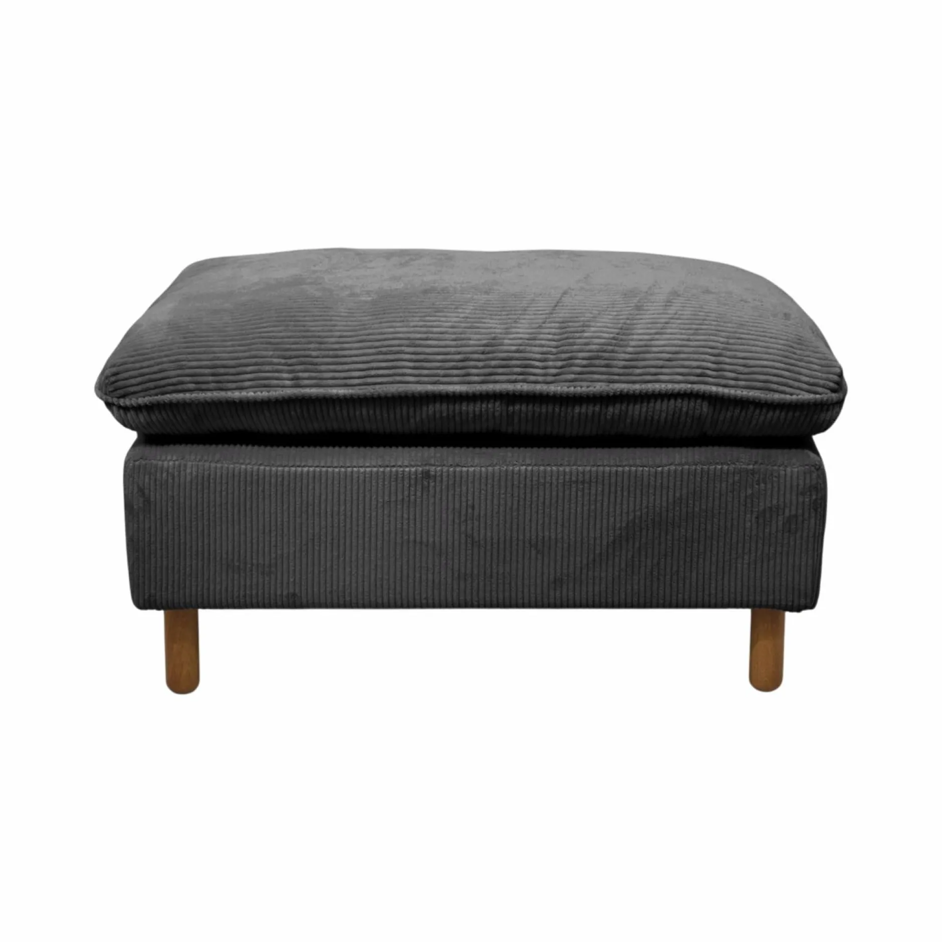 Repose-Pieds>Camif Repose-pieds velours côtelé Portimo - Gris