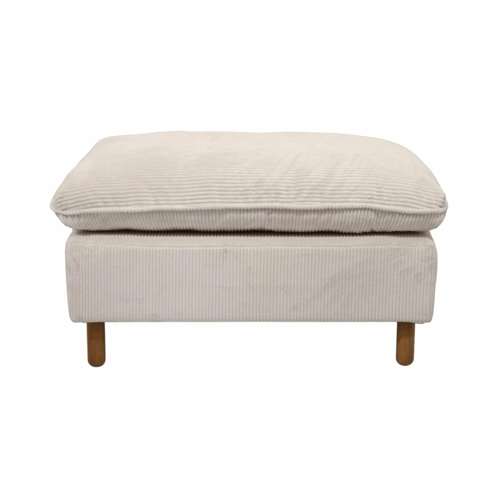 Repose-Pieds>Camif Repose-pieds velours côtelé Portimo - Beige