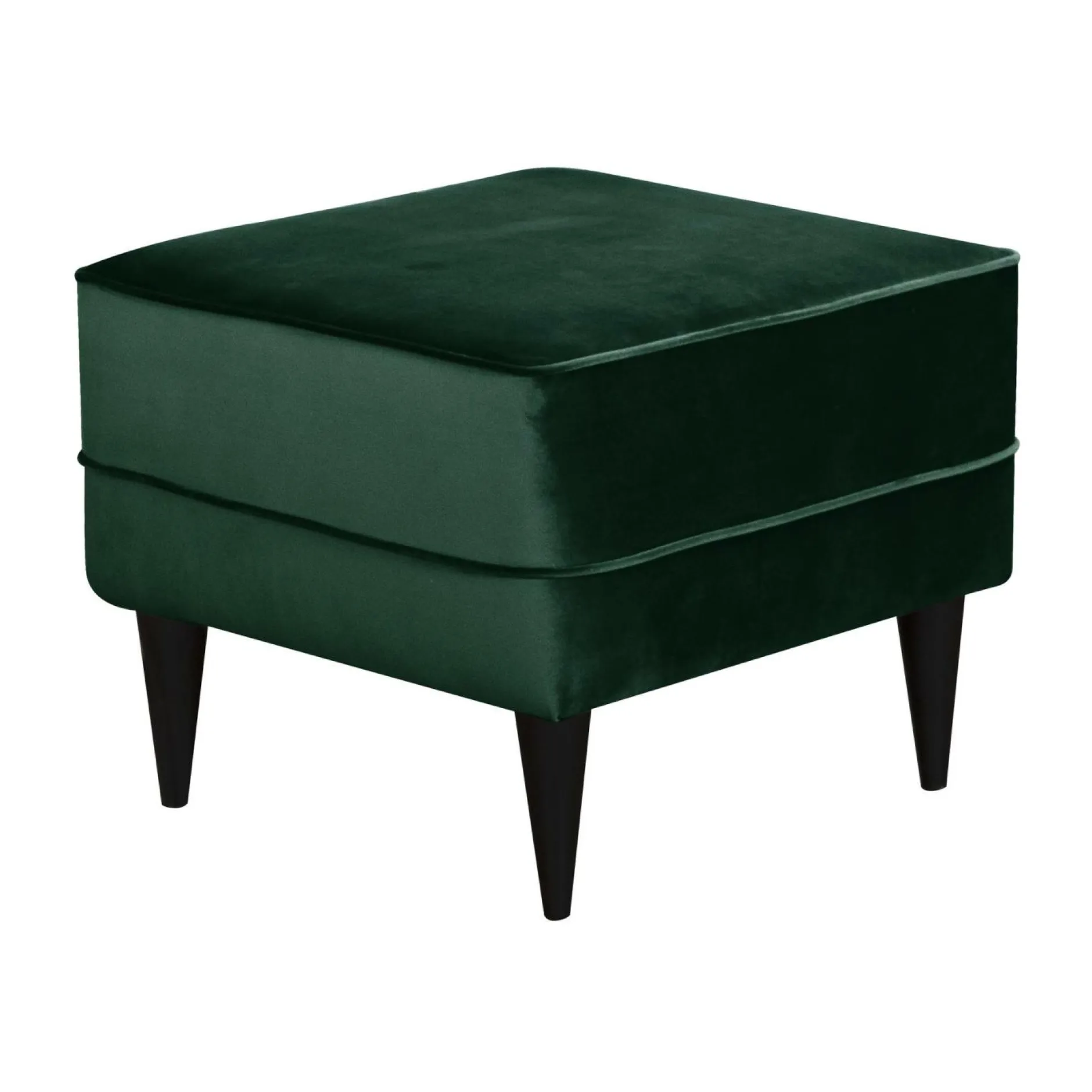 Repose-Pieds>Camif Repose-pieds velours Oscar - Vert Emeraude