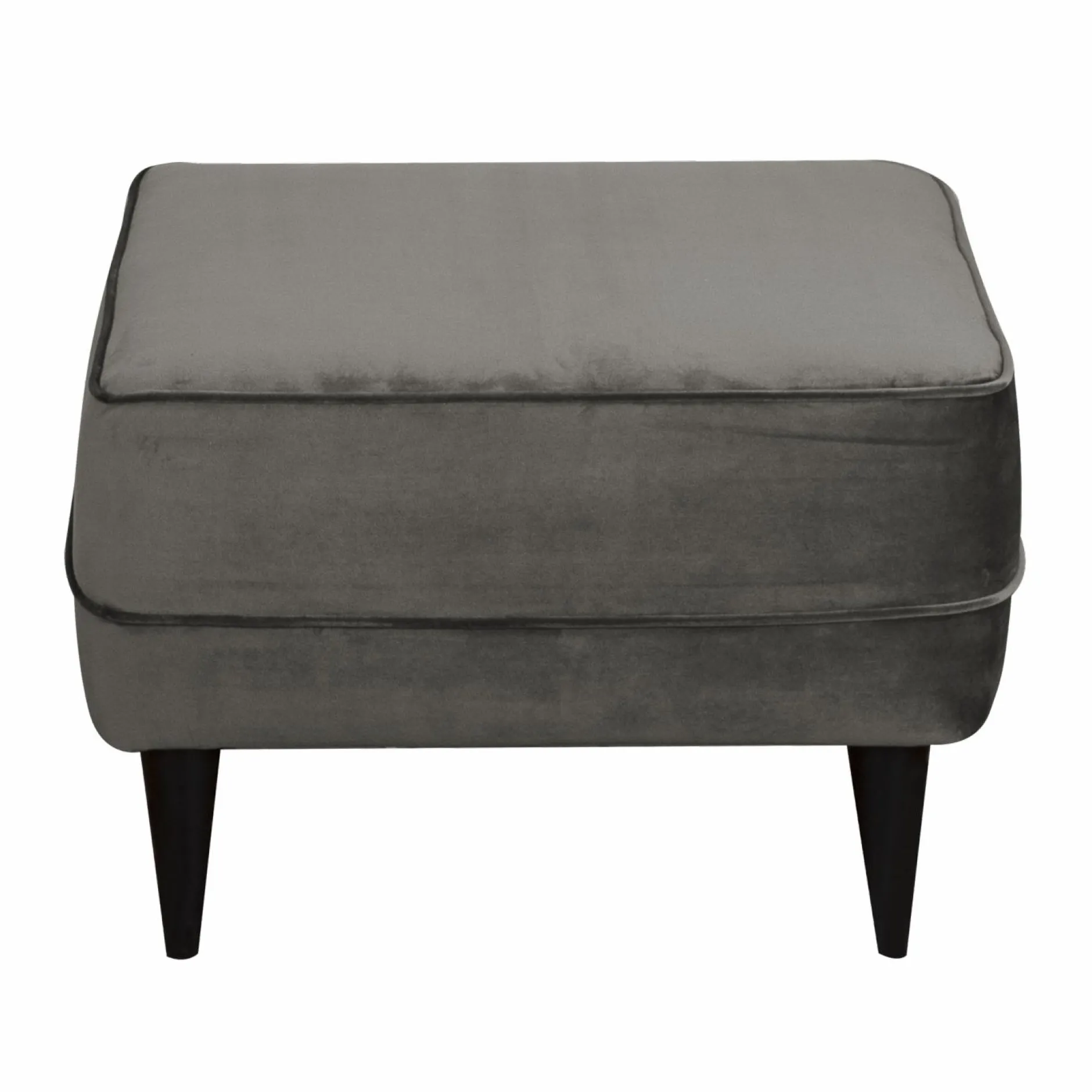 Repose-Pieds>Camif Repose-pieds velours Oscar - Gris Clair