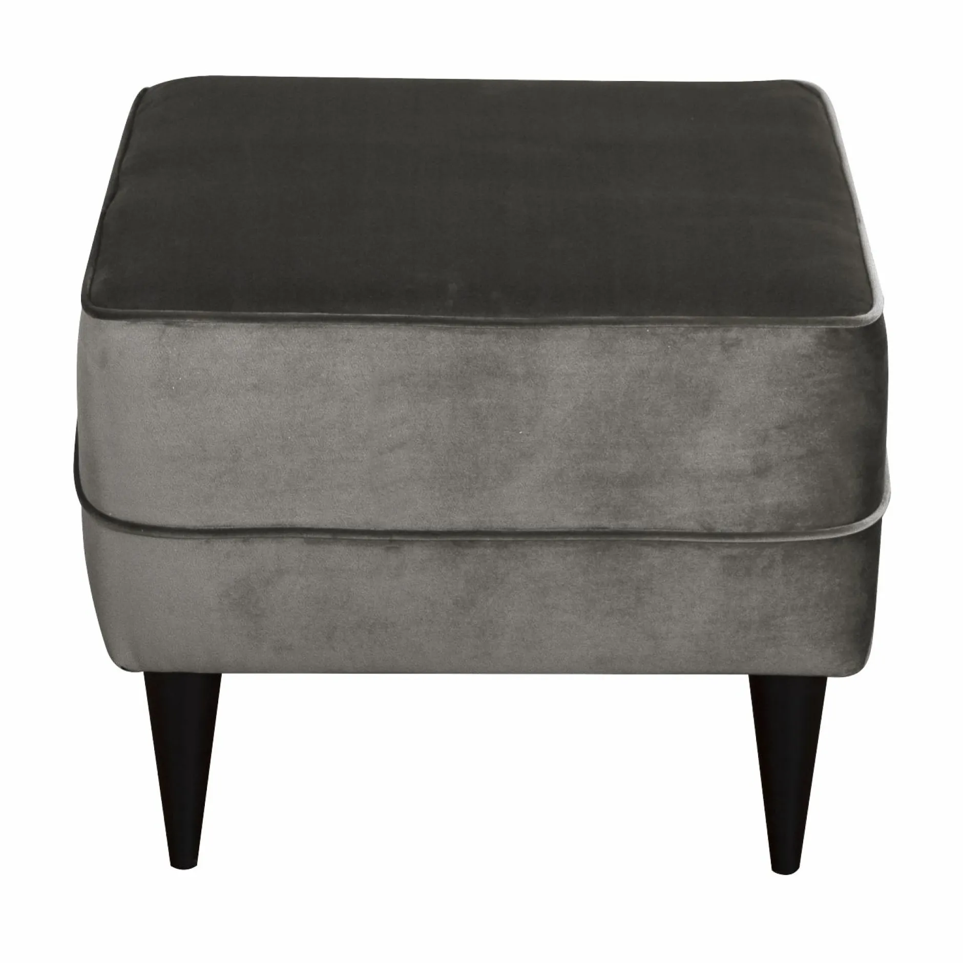 Repose-Pieds>Camif Repose-pieds velours Oscar - Gris Clair