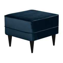 Repose-Pieds>Camif Repose-pieds velours Oscar - Bleu