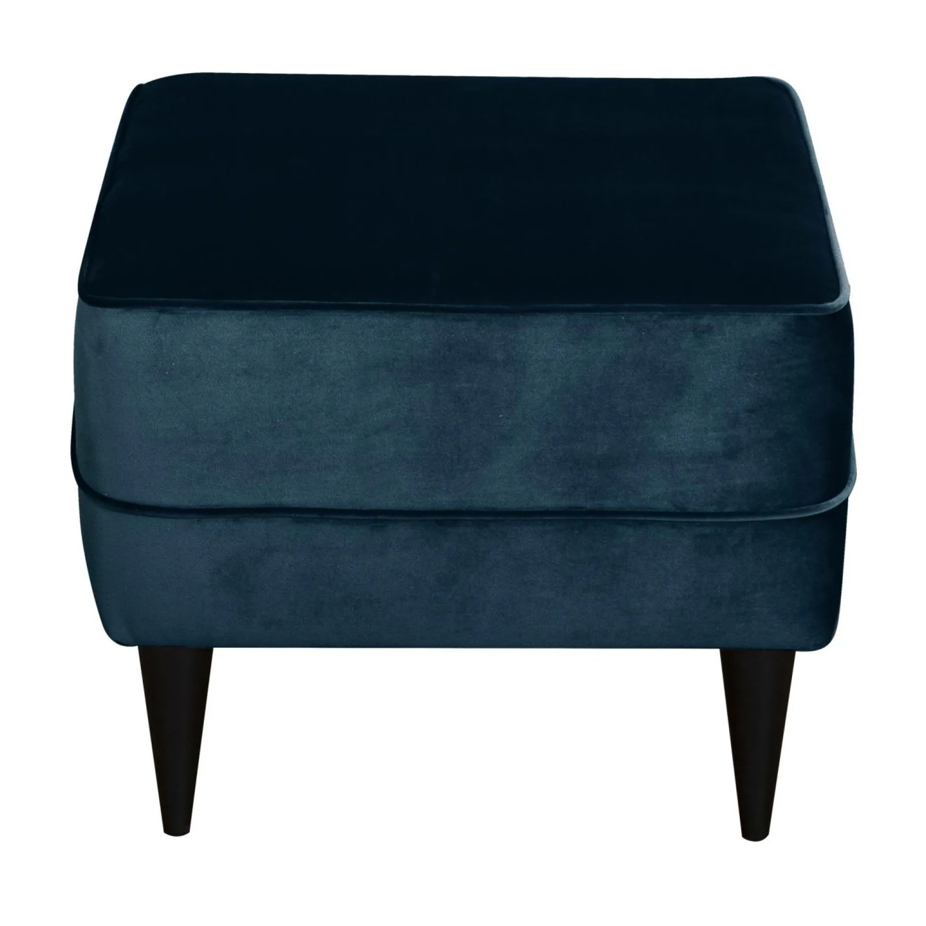 Repose-Pieds>Camif Repose-pieds velours Oscar - Bleu