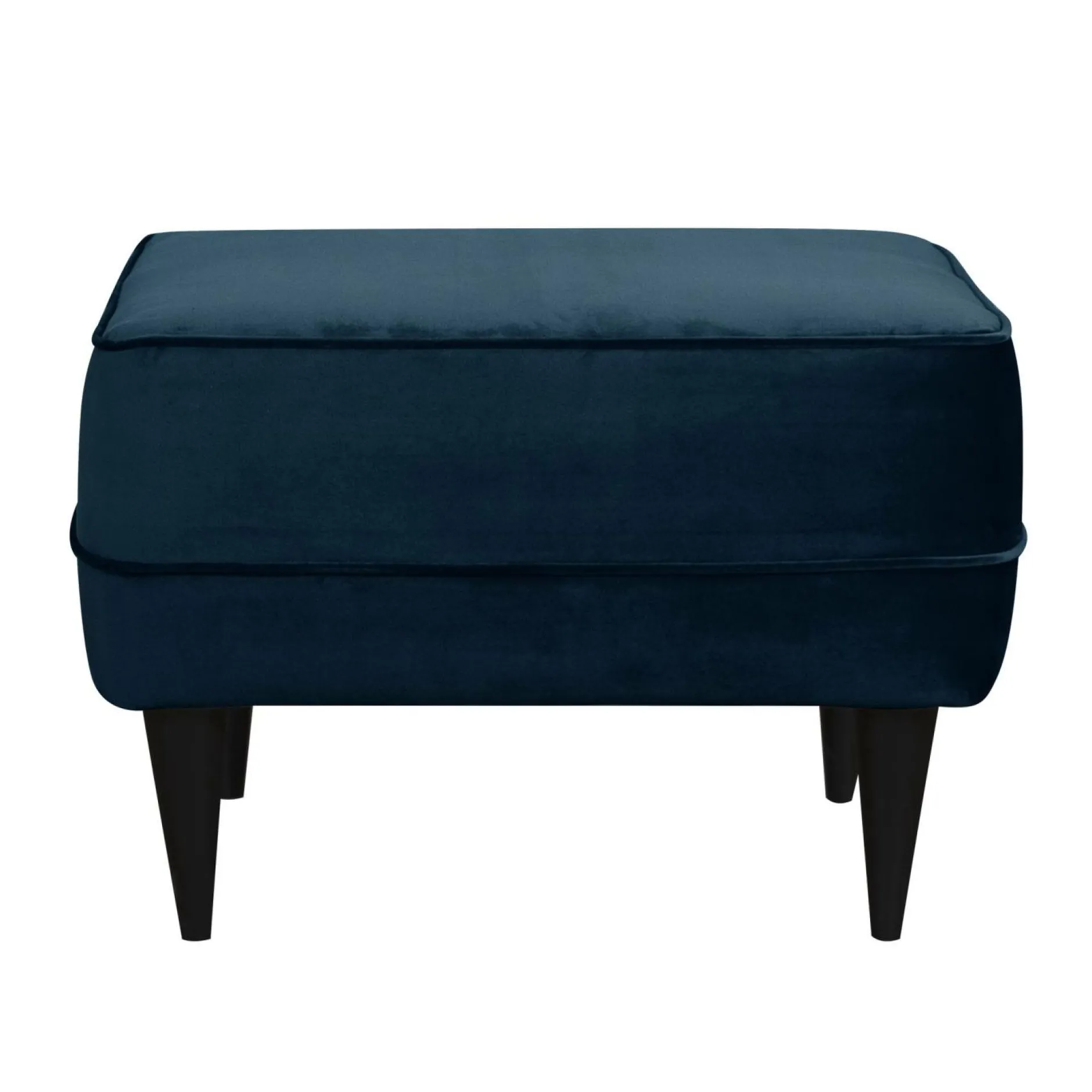 Repose-Pieds>Camif Repose-pieds velours Oscar - Bleu