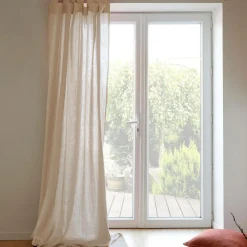 Rideaux Et Voilage|Rideaux Et Voilage>Camif Rideau à pattes gaze de coton Cybelle - Naturel