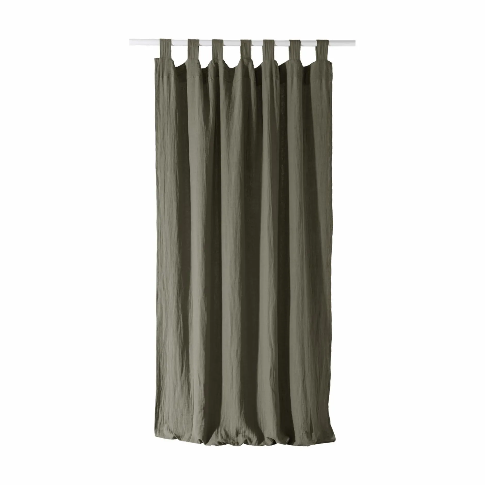 Rideaux Et Voilage|Rideaux Et Voilage>Camif Rideau à pattes gaze de coton Cybelle - Thym