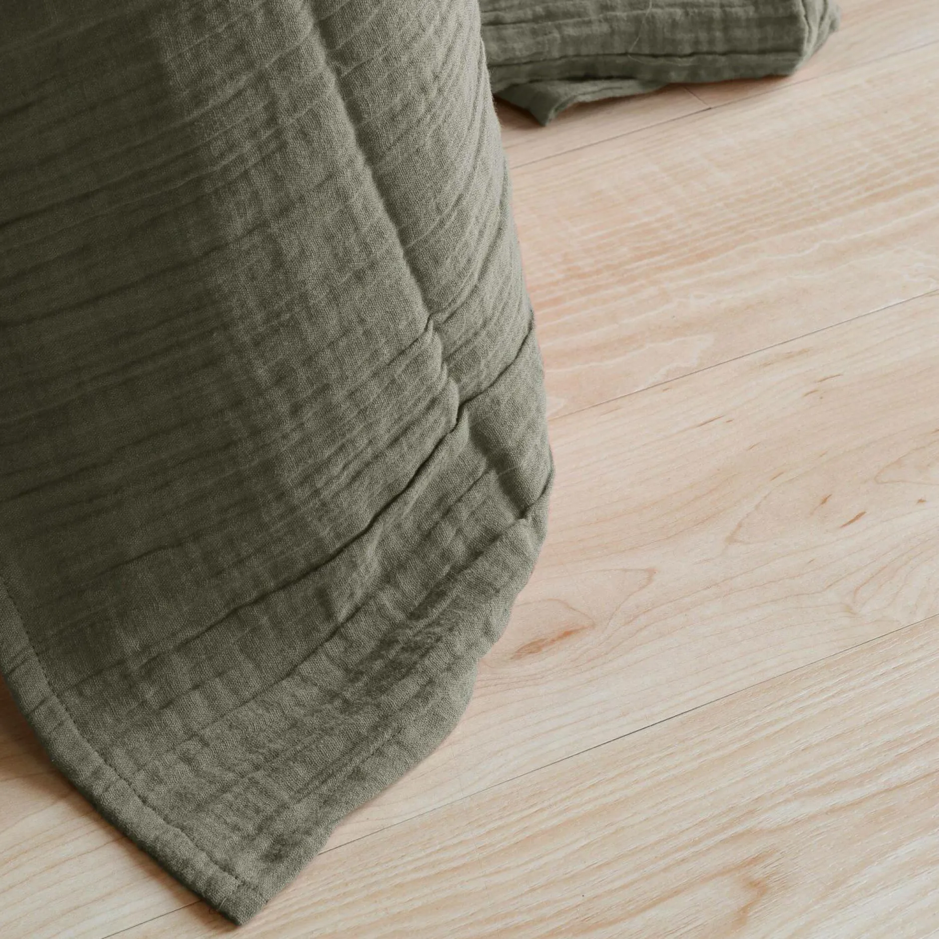 Rideaux Et Voilage|Rideaux Et Voilage>Camif Rideau à pattes gaze de coton Cybelle - Thym