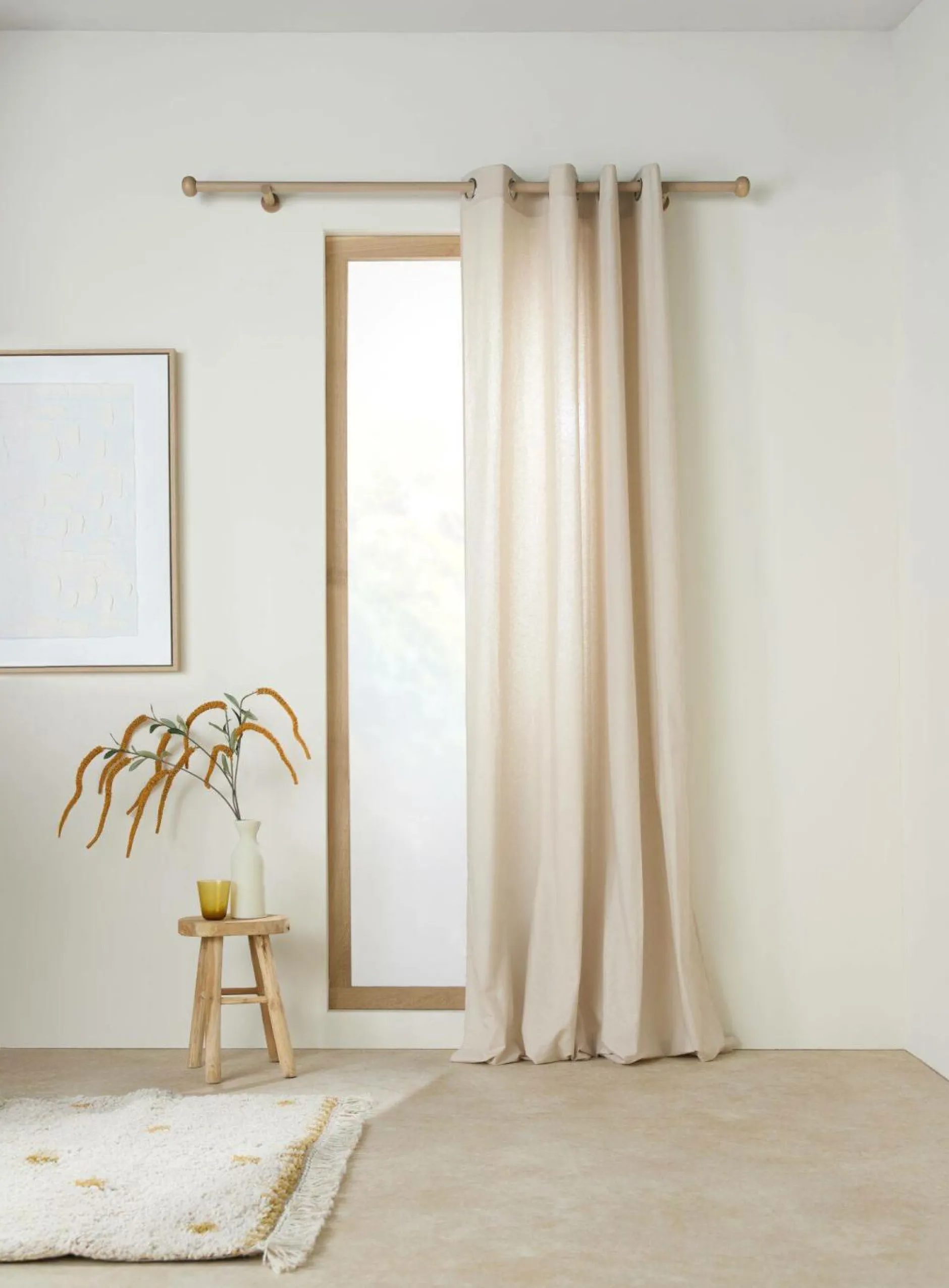 Rideaux Et Voilage|Rideaux Et Voilage>Camif Rideau coton Valentine - Lin