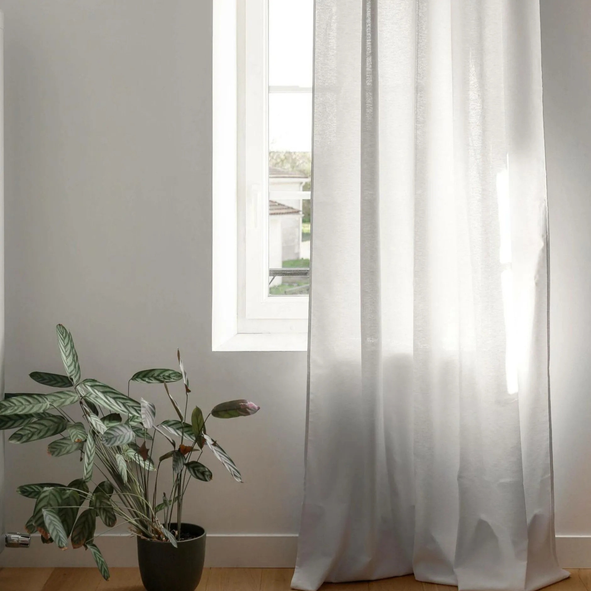 Rideaux Et Voilage|Rideaux Et Voilage>Camif Rideau recyclé Heva - Blanc