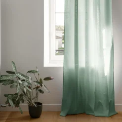 Rideaux Et Voilage|Rideaux Et Voilage>Camif Rideau recyclé Heva - Vert Eau