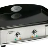 Ensembles Planchas Et Dessertes>Camif ROLLER GRILL Ensemble Plancha émaillé 600x400 électrique + desserte bois/inox