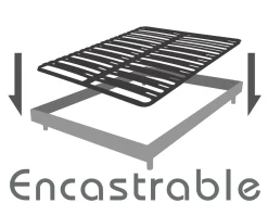 Sommiers 90 X 190 Cm|Sommiers 140 X 190 Cm></noscript>Camif Sommier cadre à latte 5 zones de soutien Ethan - 2 x 70 x 190 cm