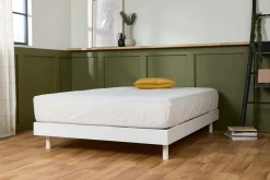 Sommiers 90 X 190 Cm|Sommiers 140 X 190 Cm>Camif Sommier kit décor bois Elian - - 160 x 200 cm Blanc