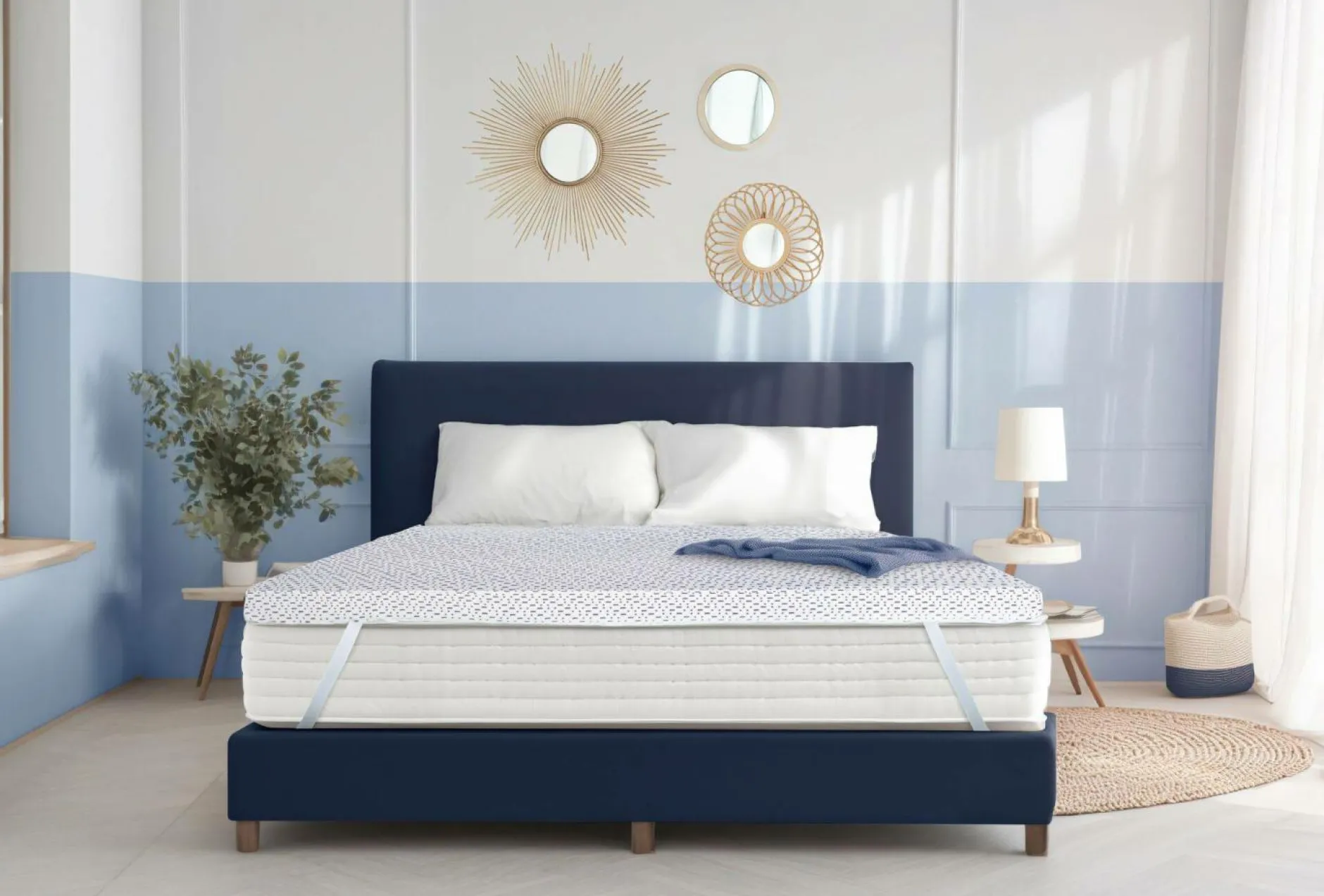 Surmatelas|Surmatelas>Camif Surmatelas mousse à mémoire de forme Colas - 140 x 200 cm