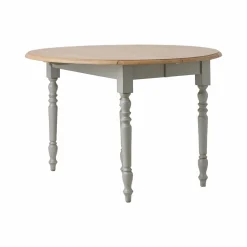 Tables À Manger|Tables></noscript>Camif Table à manger à volets extensible bois massif 4 à 8 personnes Embellie - Gris