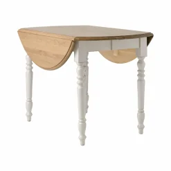 Tables À Manger|Tables>Camif Table à manger à volets extensible bois massif 4 à 8 personnes Embellie - Blanc