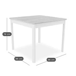 Tables À Manger|Tables></noscript>Camif Table à manger carrée décor bois et blanc 2 à 4 personnes Adeline