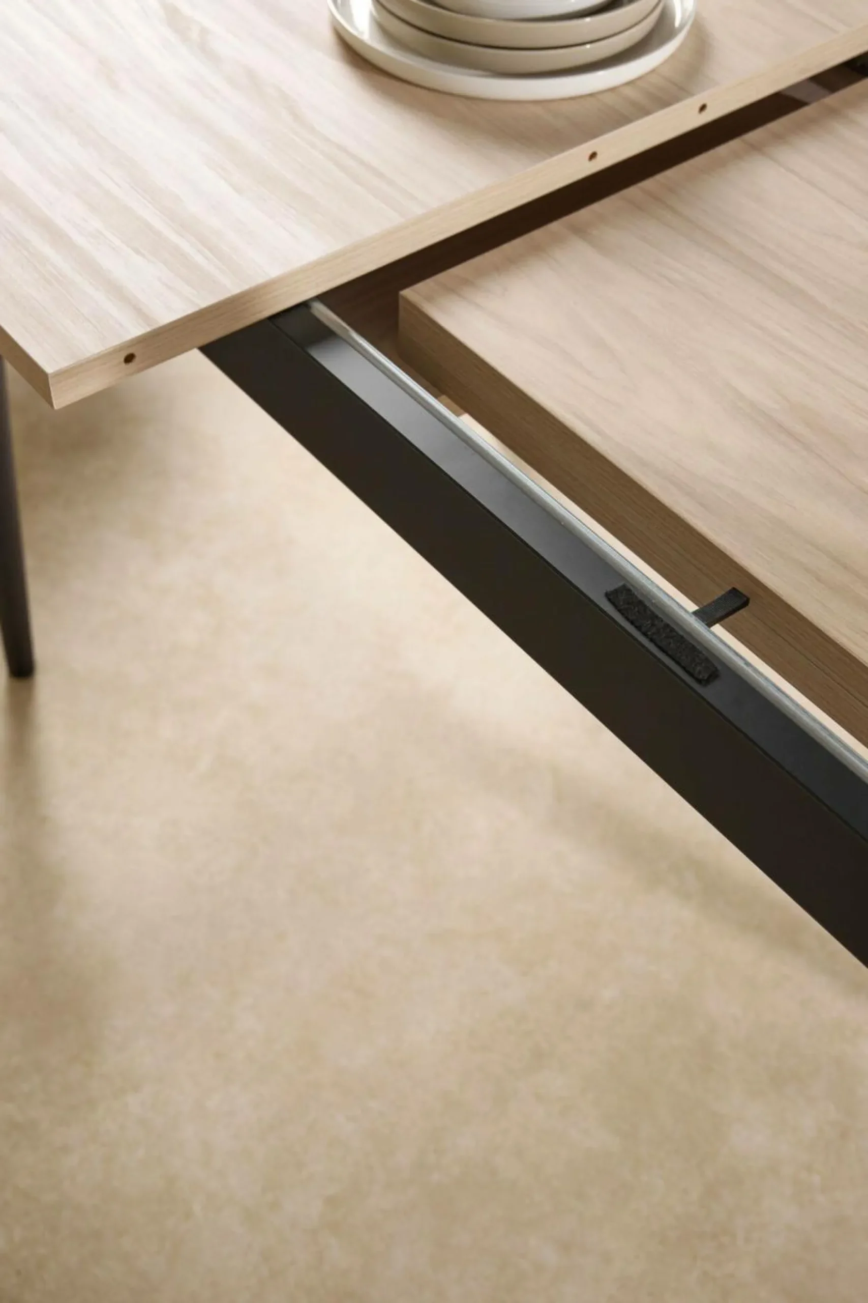 Tables À Manger|Tables>Camif Table à manger extensible décor bois pieds métal 6 à 8 personnes Mila