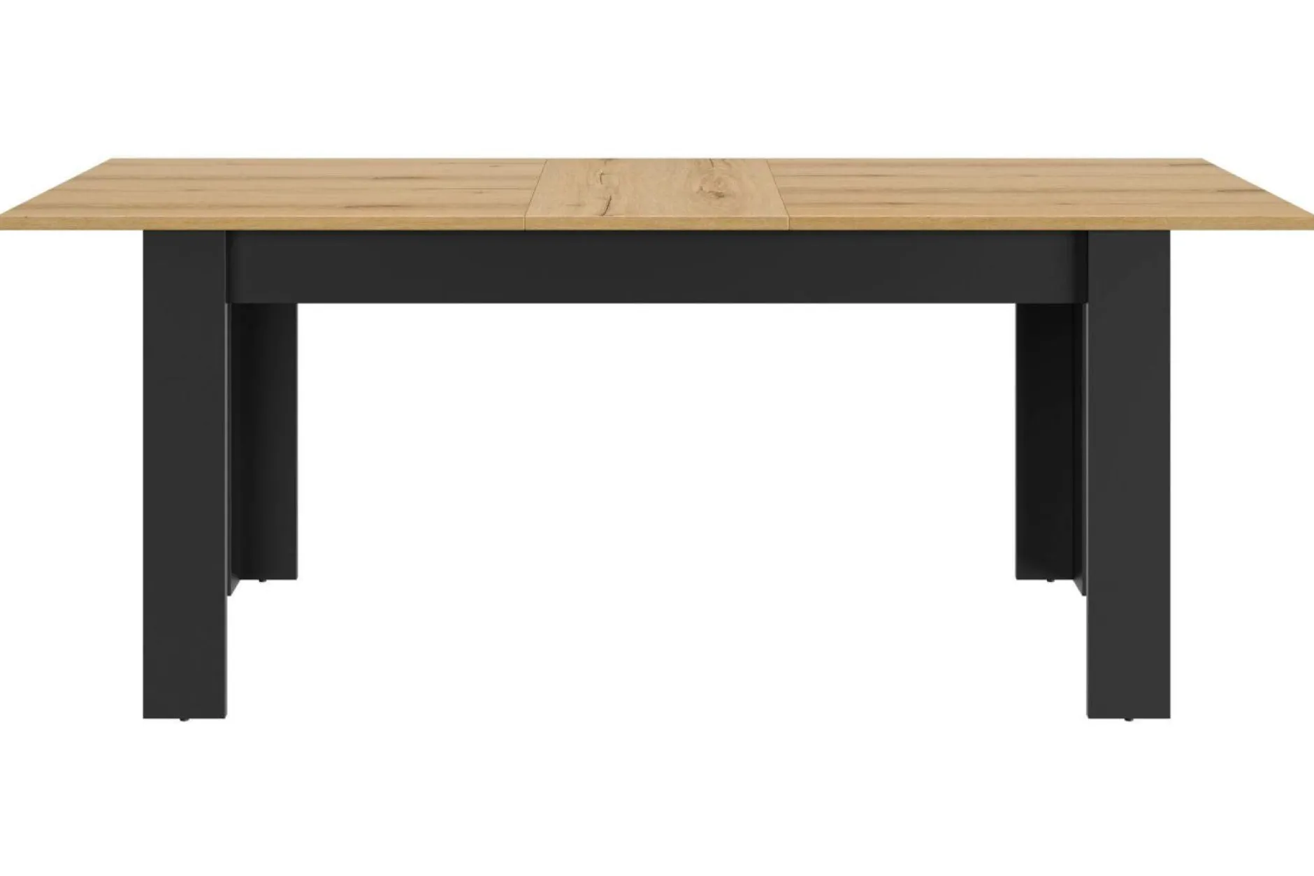 Tables À Manger|Tables>Camif Table à manger rectangulaire extensible décor bois et noir 6 à 8 personnes Garance