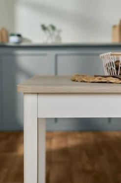 Tables À Manger|Tables></noscript>Camif Table à manger rectangulaire décor bois et blanc 4 personnes Adeline