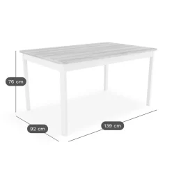 Tables À Manger|Tables></noscript>Camif Table à manger rectangulaire décor bois et blanc 4 personnes Adeline