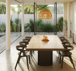 Tables À Manger|Tables>Camif Table à manger rectangulaire Dusk - Noyer/Noir