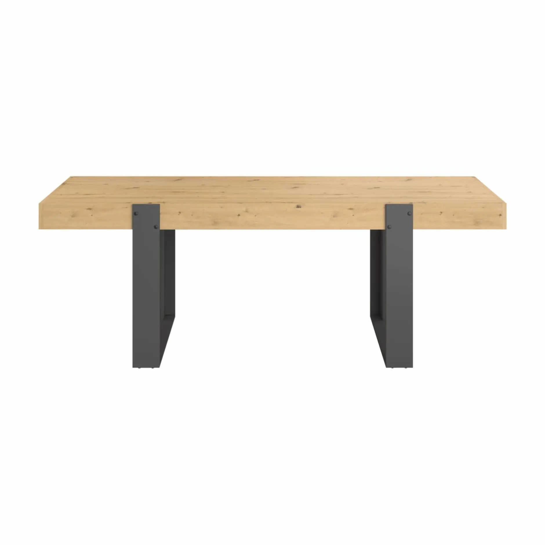 Tables À Manger|Tables>Camif Table à manger rectangulaire décor bois et noir 6 personnes Pippa