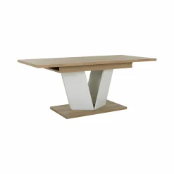 Tables À Manger|Tables>Camif Table à manger rectangulaire extensible décor bois et blanc 8 à 10 personnes Gustave