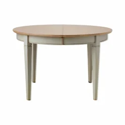 Tables À Manger|Tables>Camif Table à manger ronde extensible bois massif 4 à 8 personnes Embellie - Grège