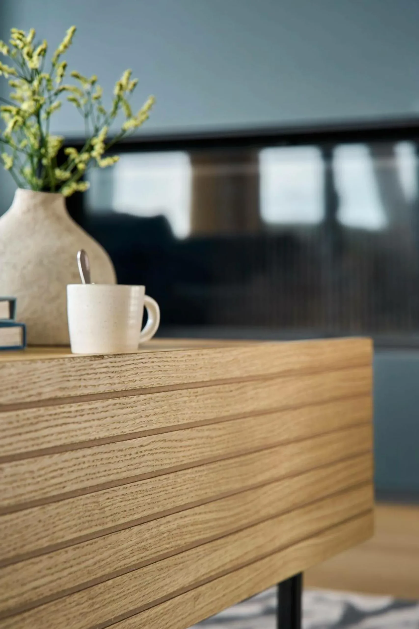 Tables Basses>Camif Table basse avec tiroir bois pieds métal Alex