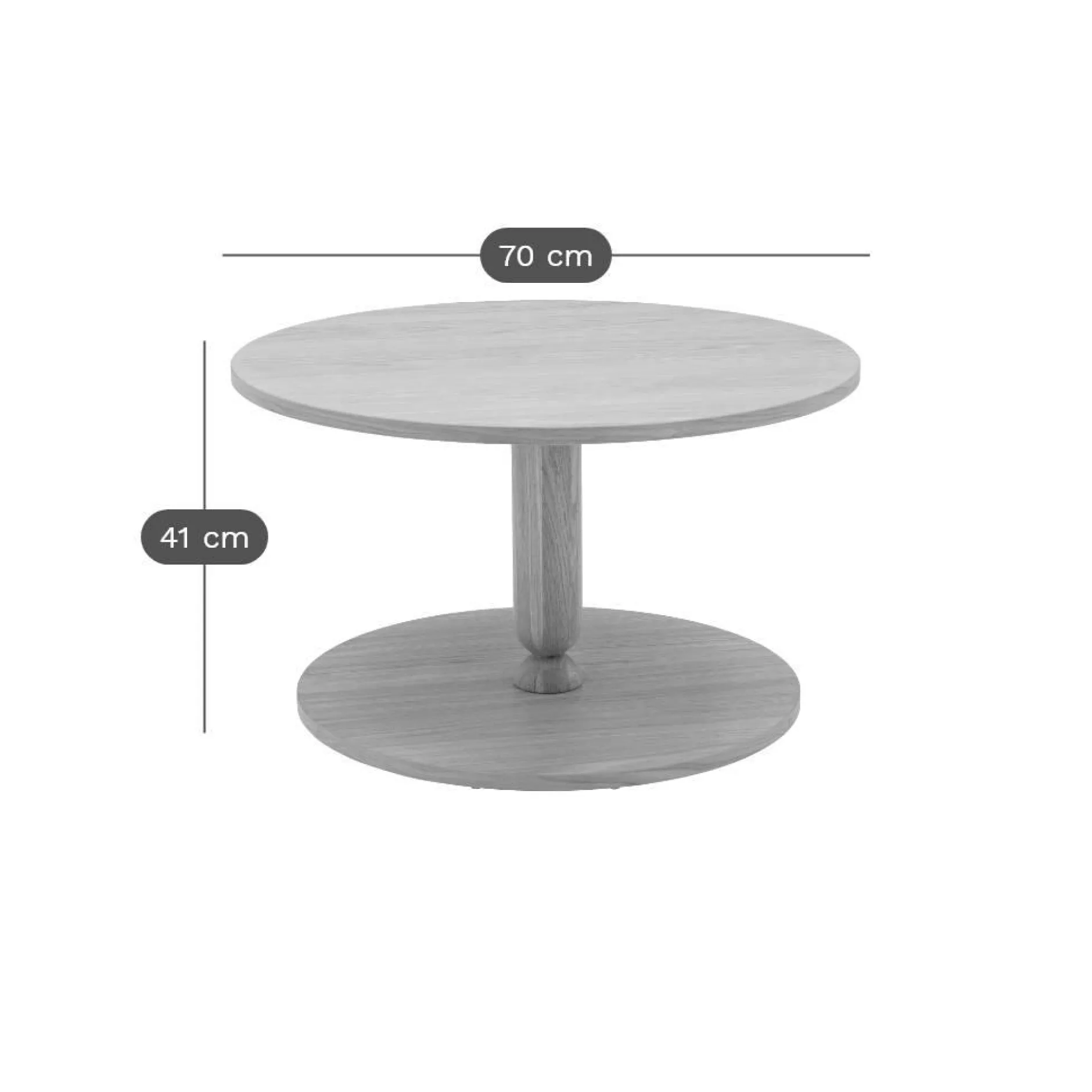 Tables Basses>Camif Table basse bois hauteur 41 cm Alicia