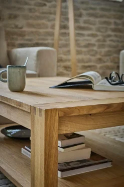 Tables Basses></noscript>Camif Table basse chêne massif Luminescence