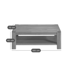 Tables Basses></noscript>Camif Table basse chêne massif Luminescence