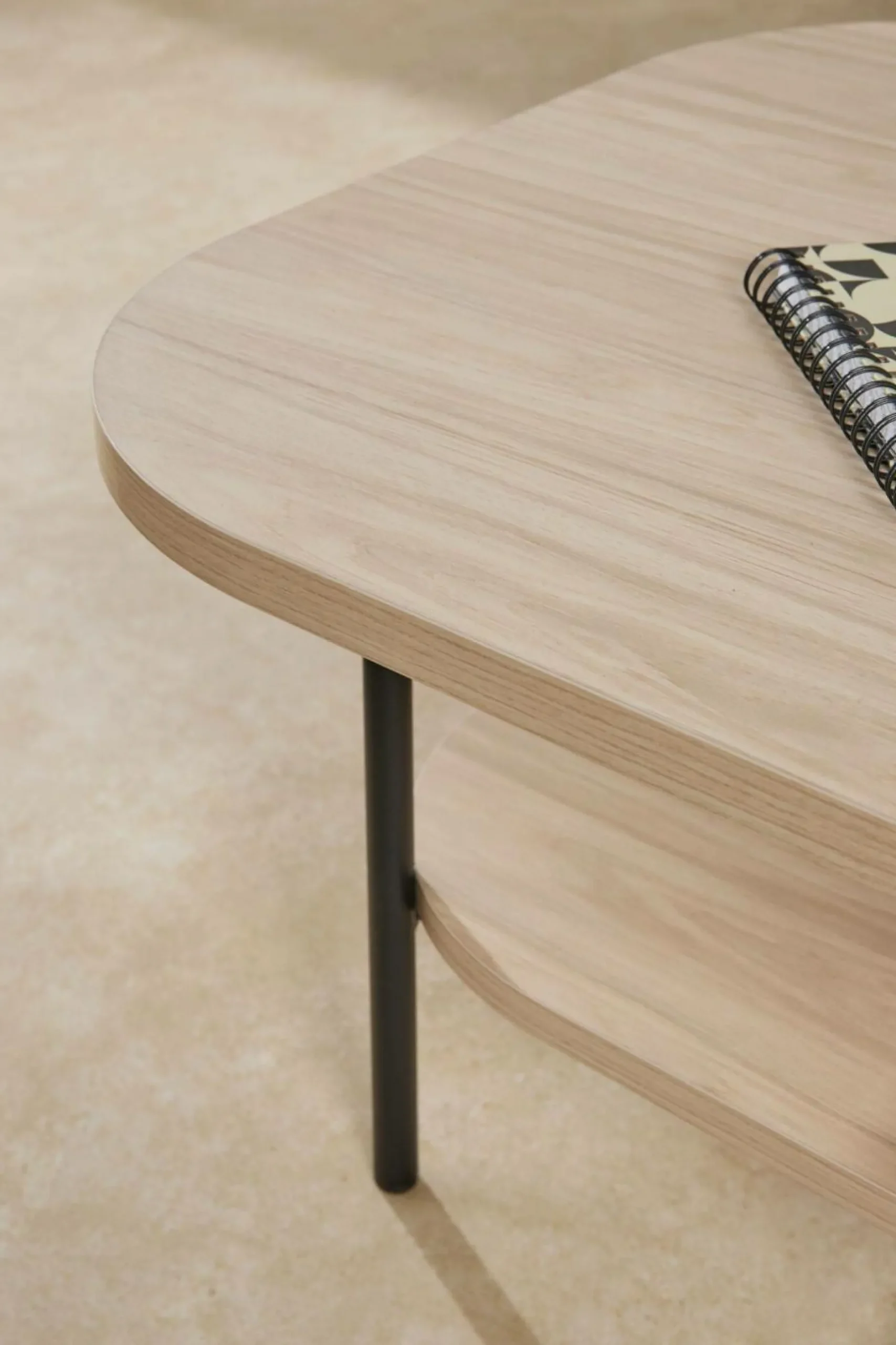 Tables Basses>Camif Table basse décor bois pieds métal Mila