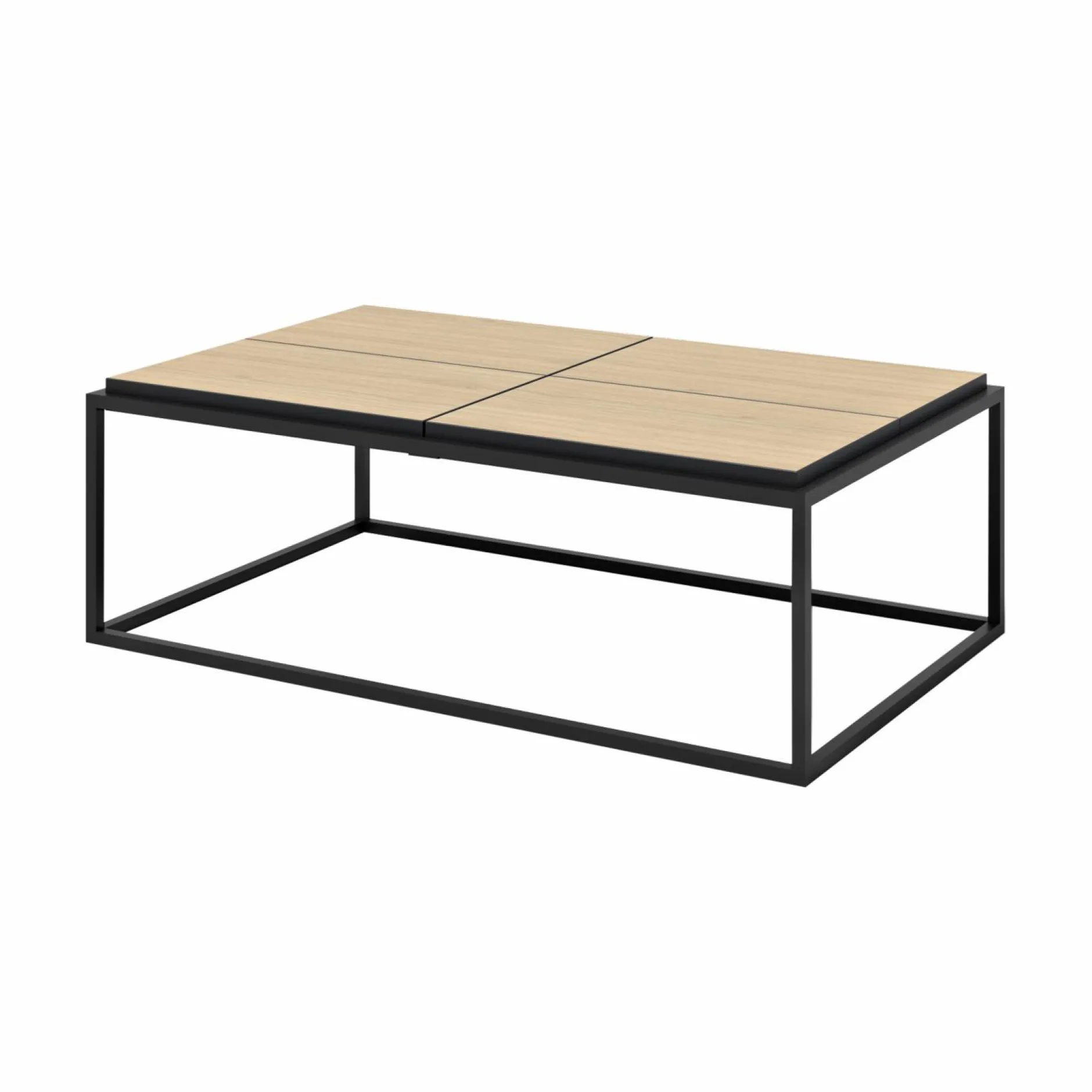 Tables Basses>Camif Table basse rectangulaire 4 plateaux Taline