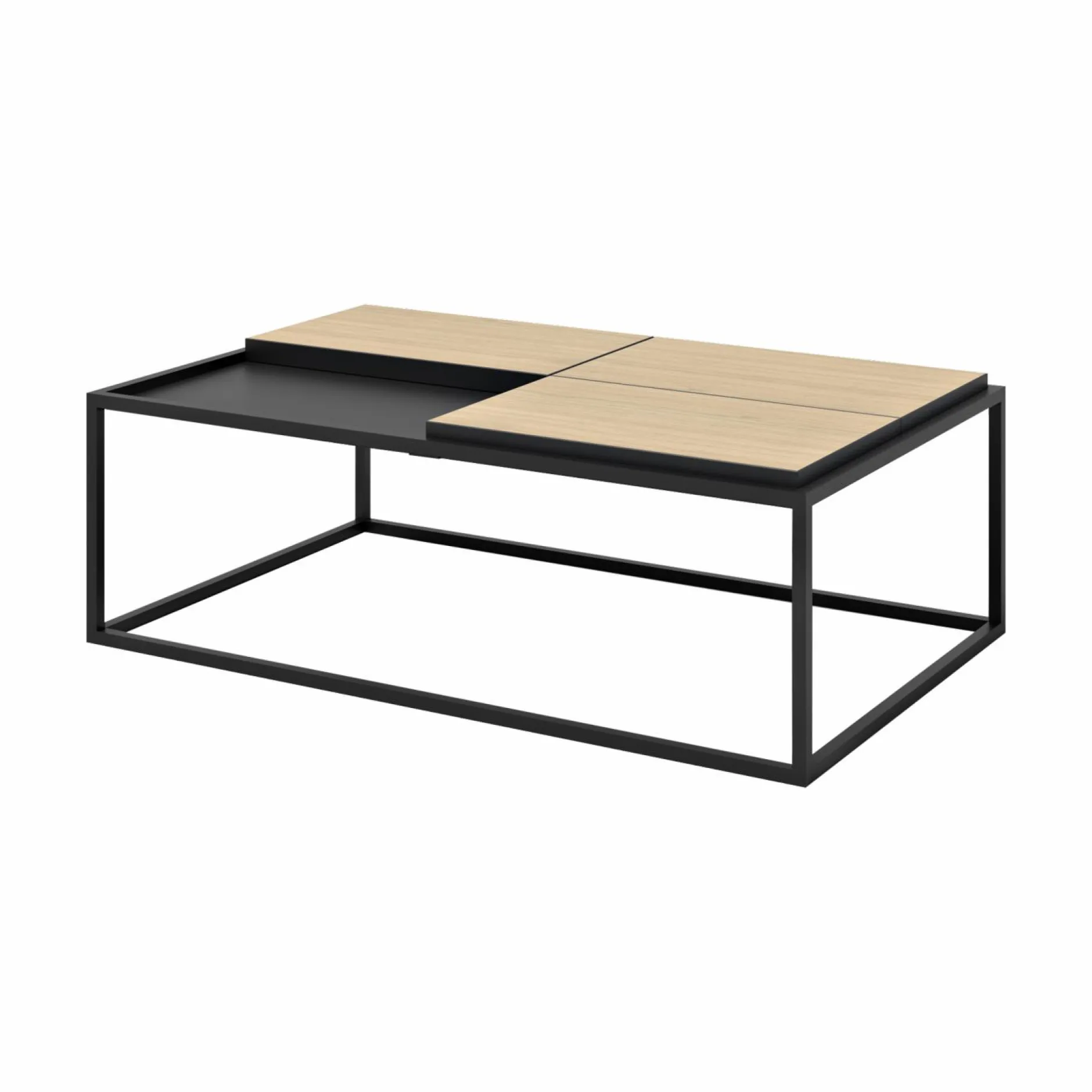 Tables Basses>Camif Table basse rectangulaire 4 plateaux Taline