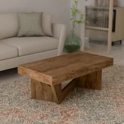 Tables Basses>Camif Table basse relevable décor bois Gabriela - Noyer