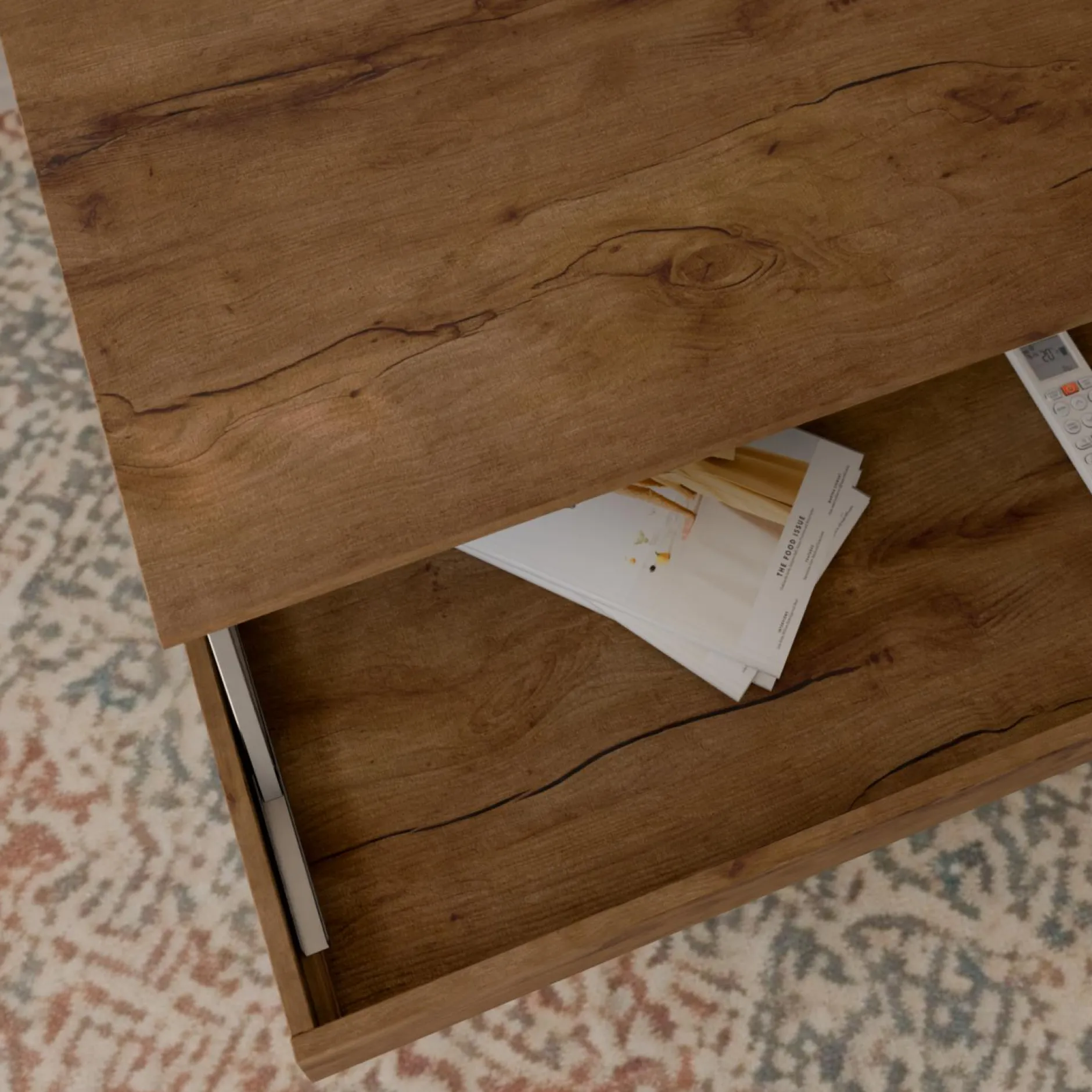 Tables Basses>Camif Table basse relevable décor bois Gabriela - Noyer